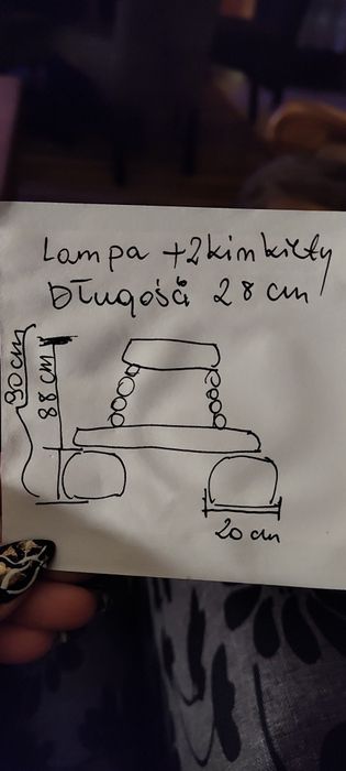 Lampa wisząca + dwa kinkiety