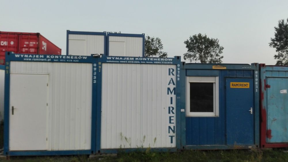 Wynajem kontener socjalny, magazynowy, morski TANIO.