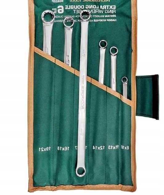 Набір ключів накидних  довгих 6пр. (8x10-19x21мм) ROCKFORCE RF-50622P