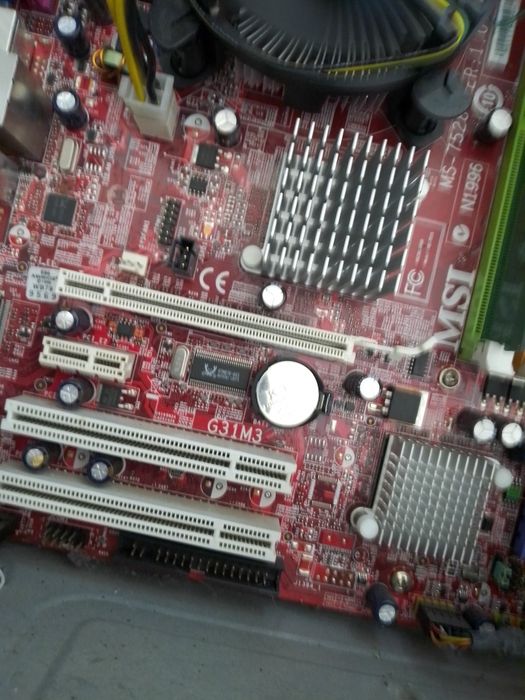 Ма материнская плата+ блок S775 MSI G31M3-F (MS-7528 VER:1.0)