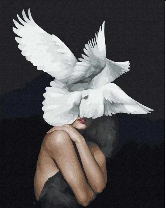 Malowanie po numerach - Dusza gołębia 40x50 cm Twoje Hobby pudełko,