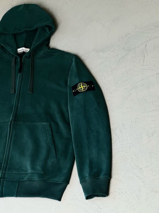 Зіп Худі Stone Island | Зелена Кофта Стонік | Стон Айленд Толстовка
