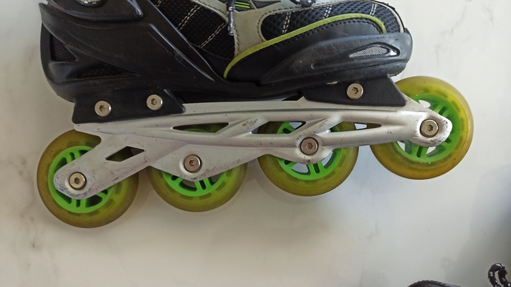 Łyżworolki rolki regulowane chłopięce dziecięce 35-38 s.db.+ ABEC-7