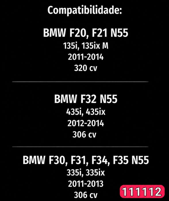 Downpipe BMW n55 serie F 135i 335i 435i