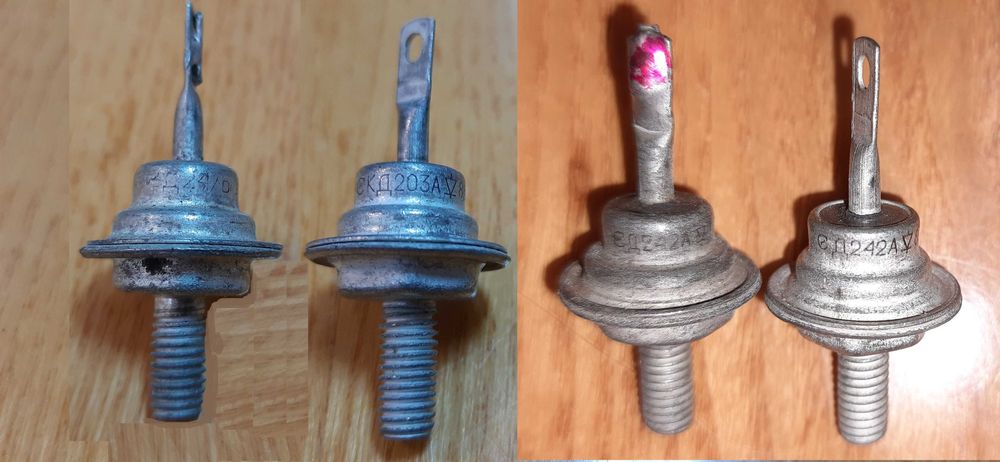 Диоды КД, Д, Стабилитроны 2С, КС, Диодные столбы и мосты КЦ