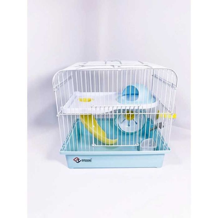 Отличная клетка для хомяка с НЛО домиком. Яркие цвета. Модель AV166.