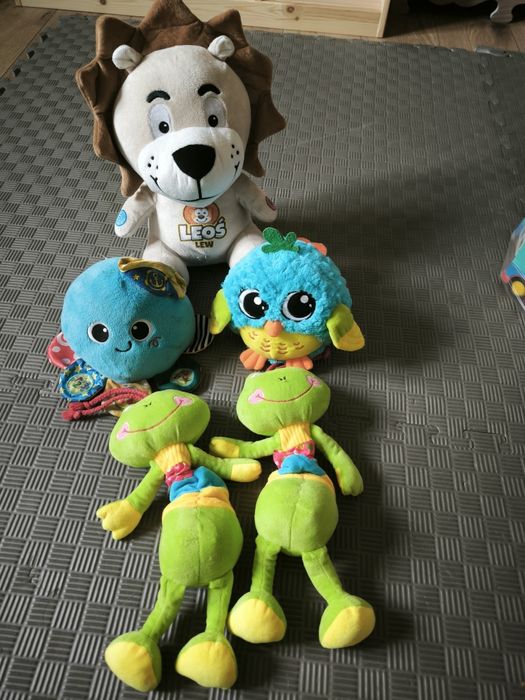 Lew papuga ośmiornica pluszaki interaktywne dla niemowlaka