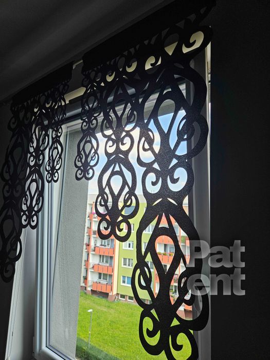 Firana panele ekranowe 60x100 cm żakardowe 2 sztuki na okno czarne