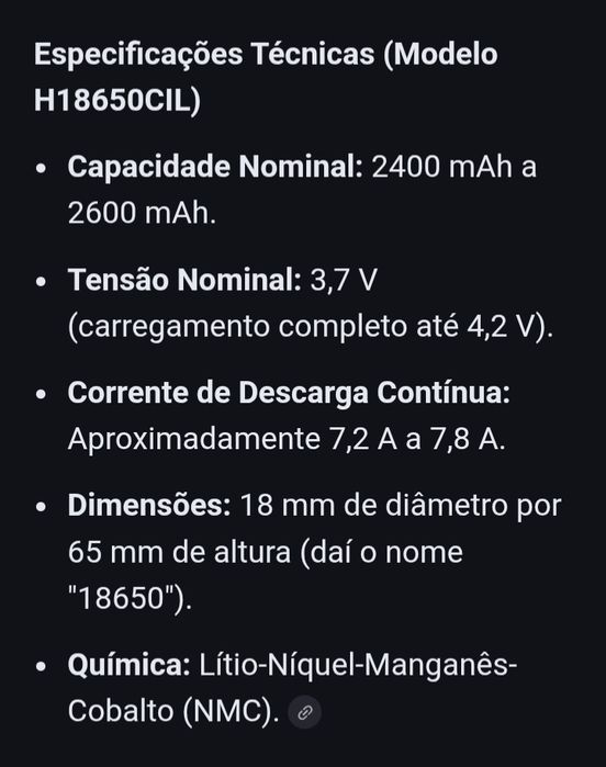 suporte da bateria, 18650, 1 entalhe,