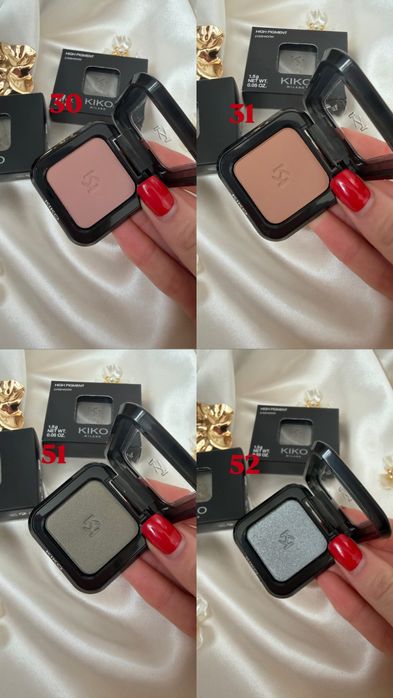 Тіні high pigment kiko malino тіні кіко мілано 19 21 23 25 30 31 59