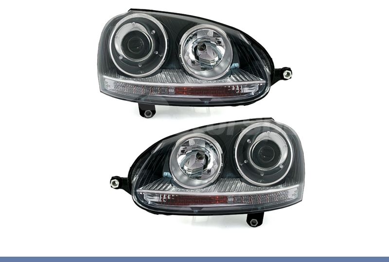 FAROIS DIANTEIROS XENON LOOK GTI PARA VOLKSWAGEN GOLF / VARIANT / JETTA MK5