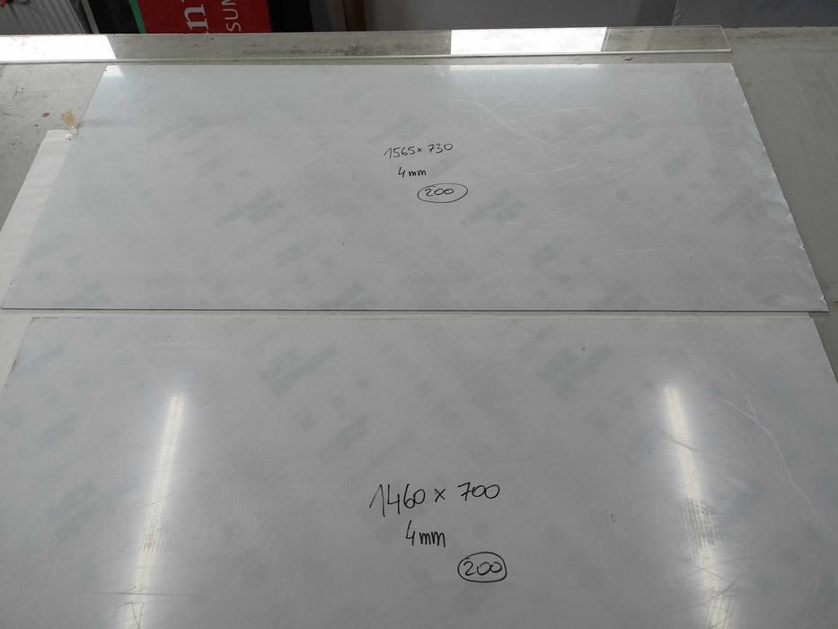 Pleksi Plexi Pleksa nowa 3mm 44x40cm wzmacniana poliwęglan TANIEJ 60%
