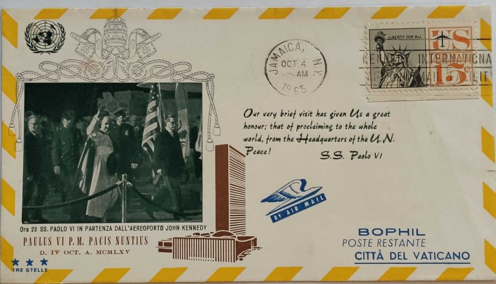 Watykan poczta lotnicza 1965