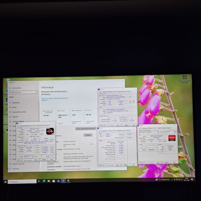 Komputer RX6600XT/rtx3060ti/r5 5500/16gb ram/ARGB/Gamingowy Okazja w10