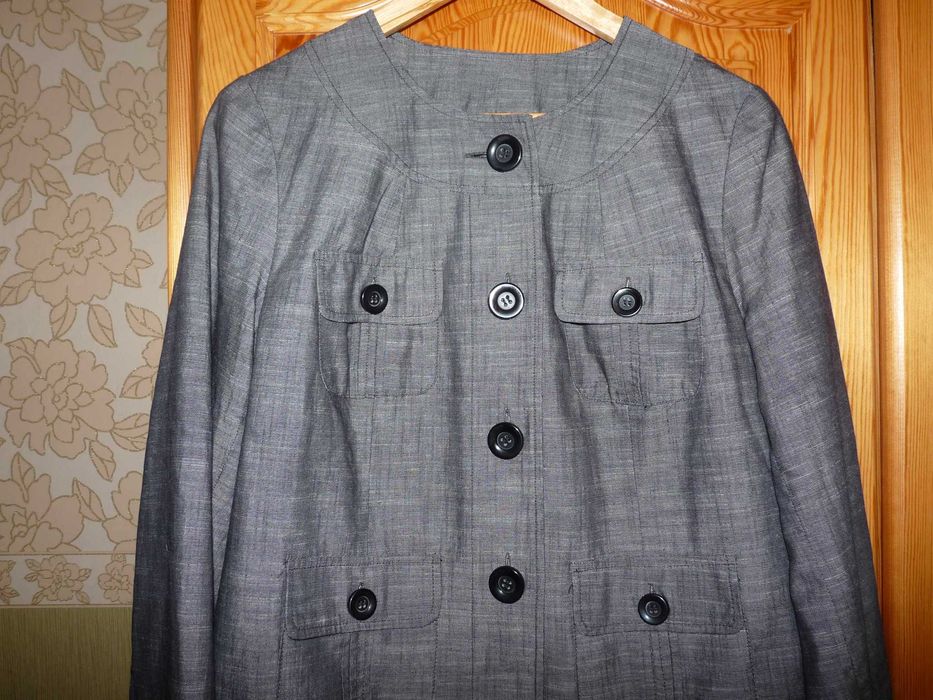 Stylowy bawełniany żakiet marynarka 42/44