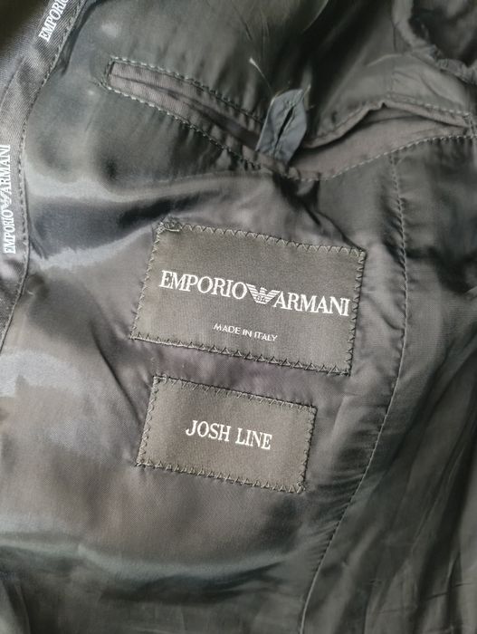Blazer Homem Emporio Armani Preto 100% Lã Virgem Made in Italy
