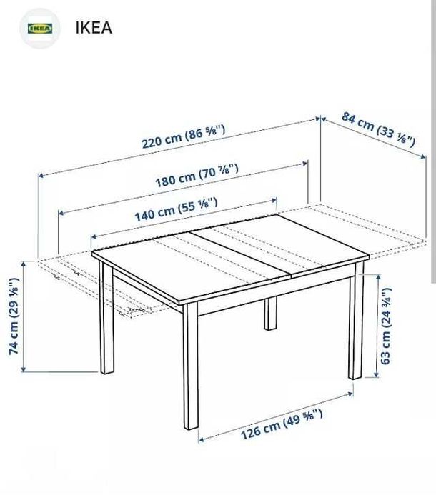 Mesa para 4 a 8 pessoas