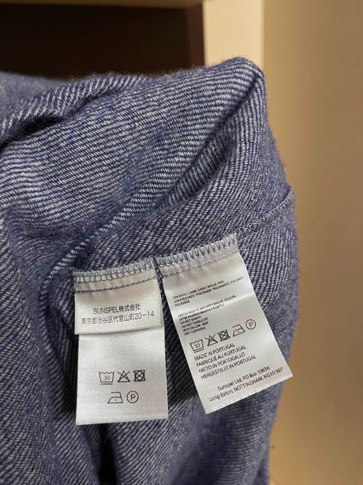 Sunspel, теплий вовняний овершо, цупка верхня сорочка XL/XXL