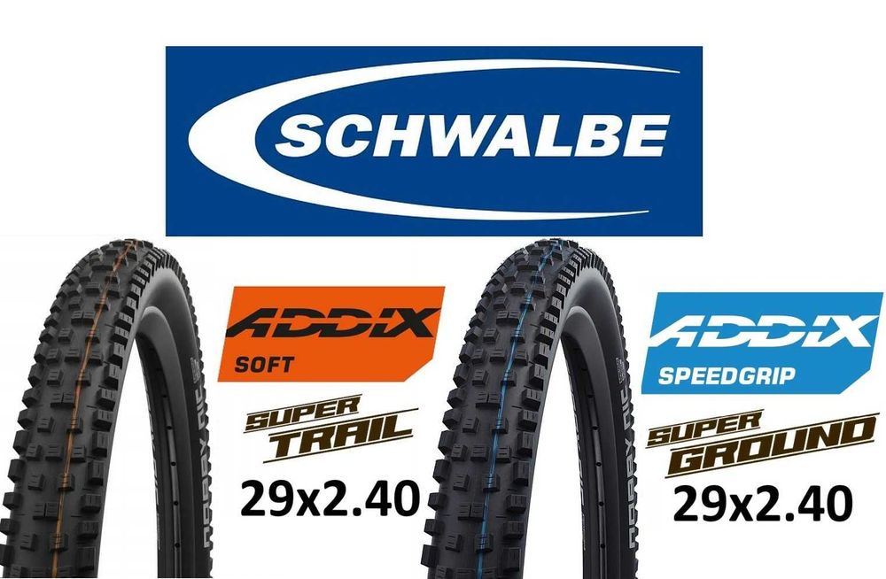 2 * NOWA opona zwijana 29x2.40 Schwalbe Nobby Nic: Soft + SpeedGrip 2 szt. opony rowerowe Tubeless Tubless TR TL-Easy