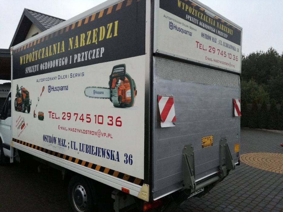 Wynajem, wypożyczalnia Bus 3,5T przyczepa, laweta