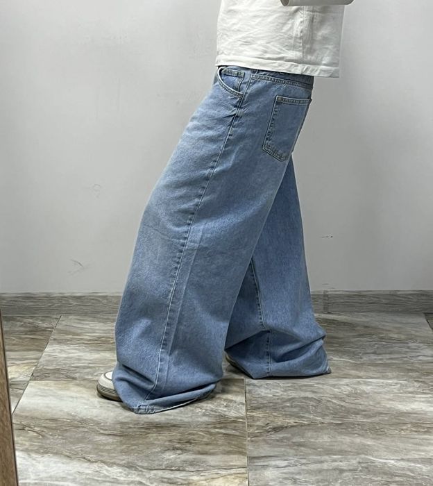 Нові мега широкі джинси світлі SUPER BAGGY rap jeans широкие джинсы бегги Jaded London