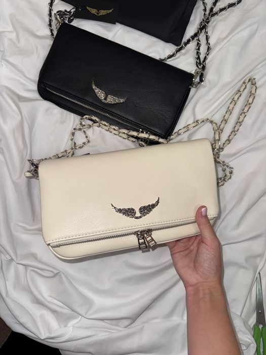 Сумка клатч zadig&voltaire bag rock молочна/біла