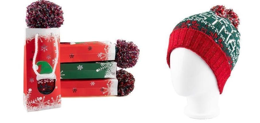 Шапка зимняя теплая зеленая красная белая женская мужская Новогодняя