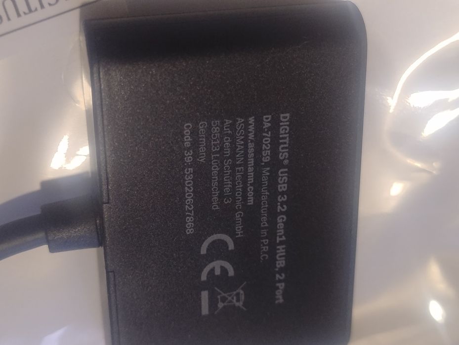 Концентратор DIGITUS USB 3.2 Hub, 2 Port