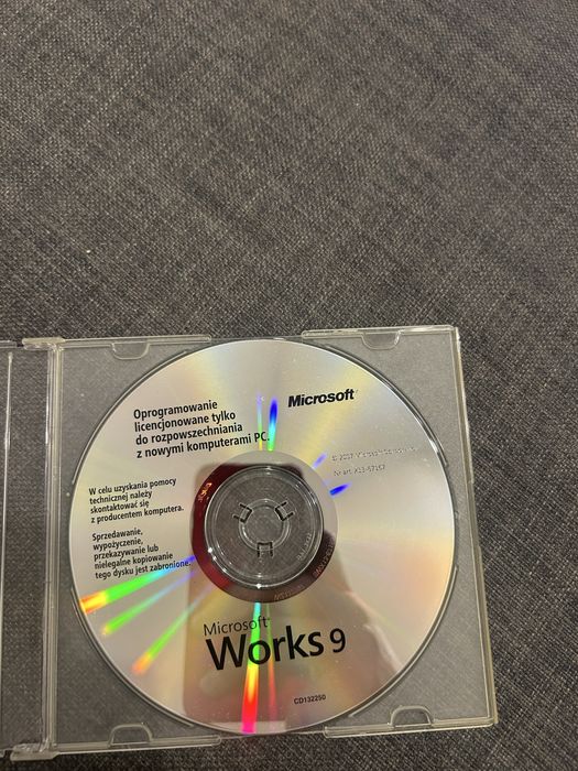 Microsoft Works 9 – oryginalna płyta CD (OEM, PL)