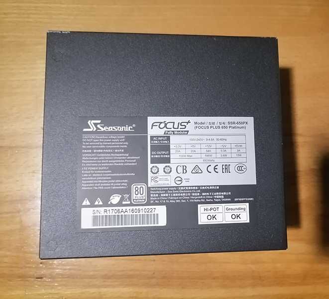 Блок питания Seasonic Focus PX-650 650W Platinum (SSR-650PX)