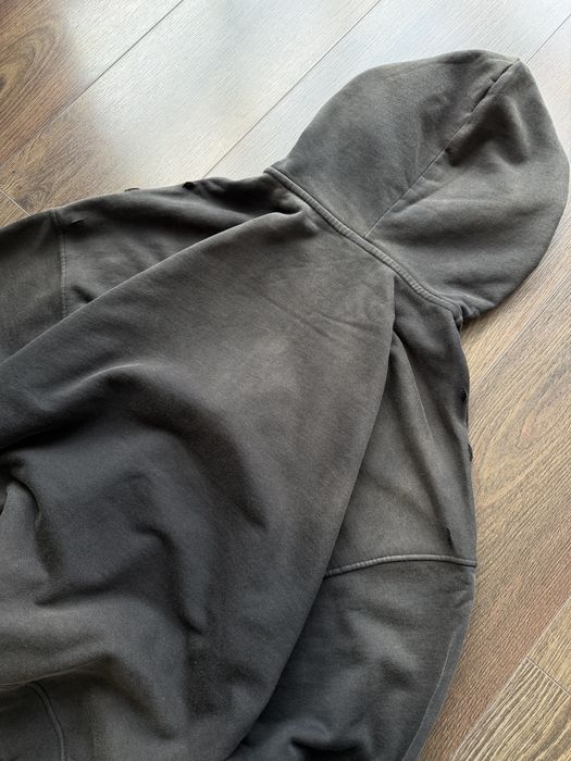 Зіп Худі Boxy Fit Oversize Distressed Худи Оверсайз Широке YZY GAP Y2K ERD Washed Потерте Дістрес Baggy Чорне Вошед з Дирками Варене Кофта на замку