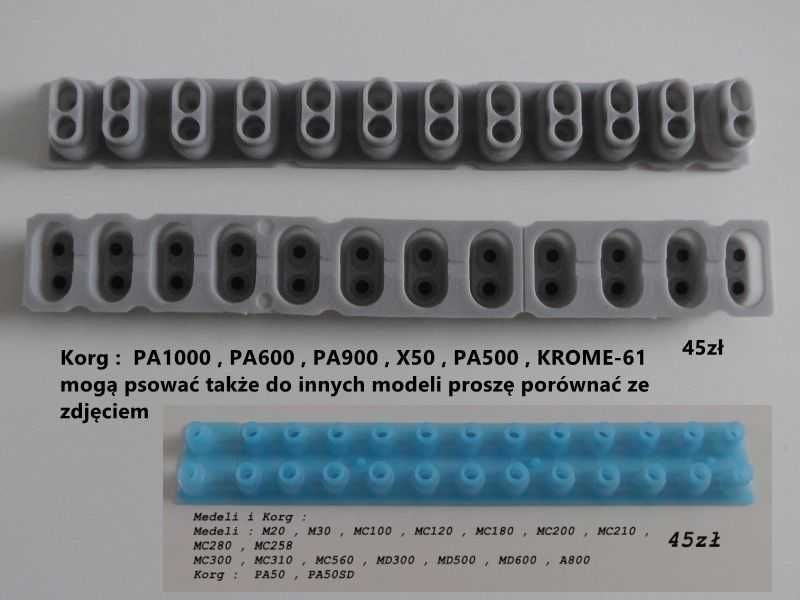 Gumki stykowe Kurzweil Korg Fatar Ensoniq Technics Nord Roland Casio