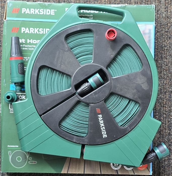 Parkside płaski jak Gardena fix roll 20m