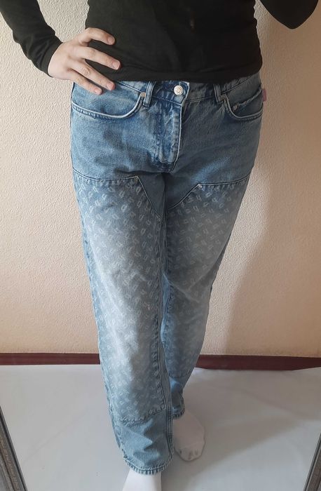 Широкие штаны на девочку в стиле Louis Vuitton