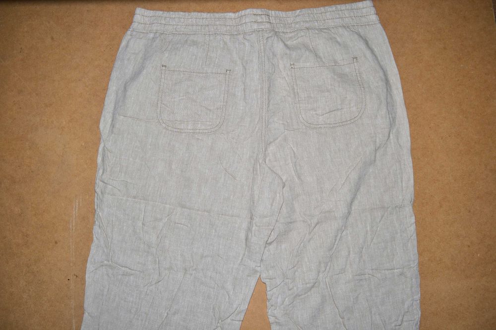 76^ m&s letnie spodnie damskie 100% len  w gumkę 40/42