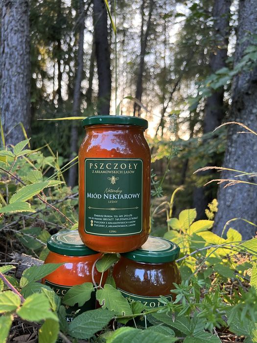 Miód nektarowy-leśny                             1 x słoik 1250g/900ml