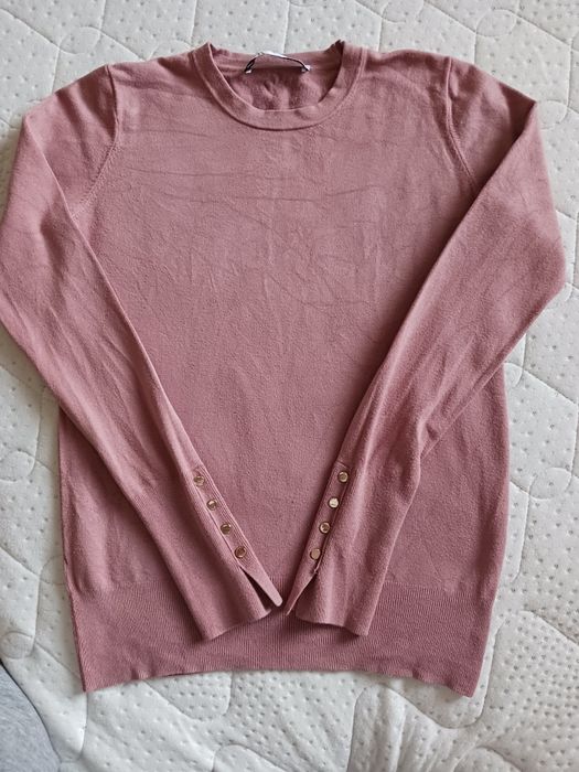 Zara pudrowy róż bluzka sweterek. Rozm. S