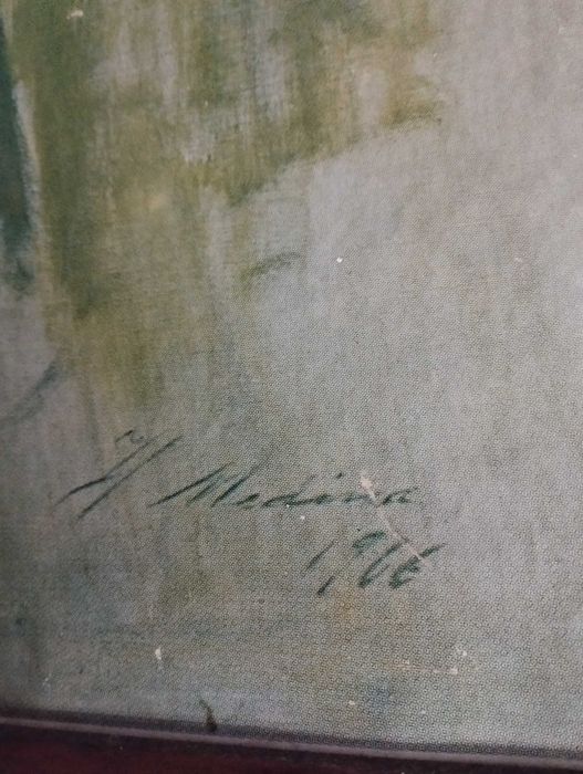 Quadro vintage obra de arte de Henrique Medina