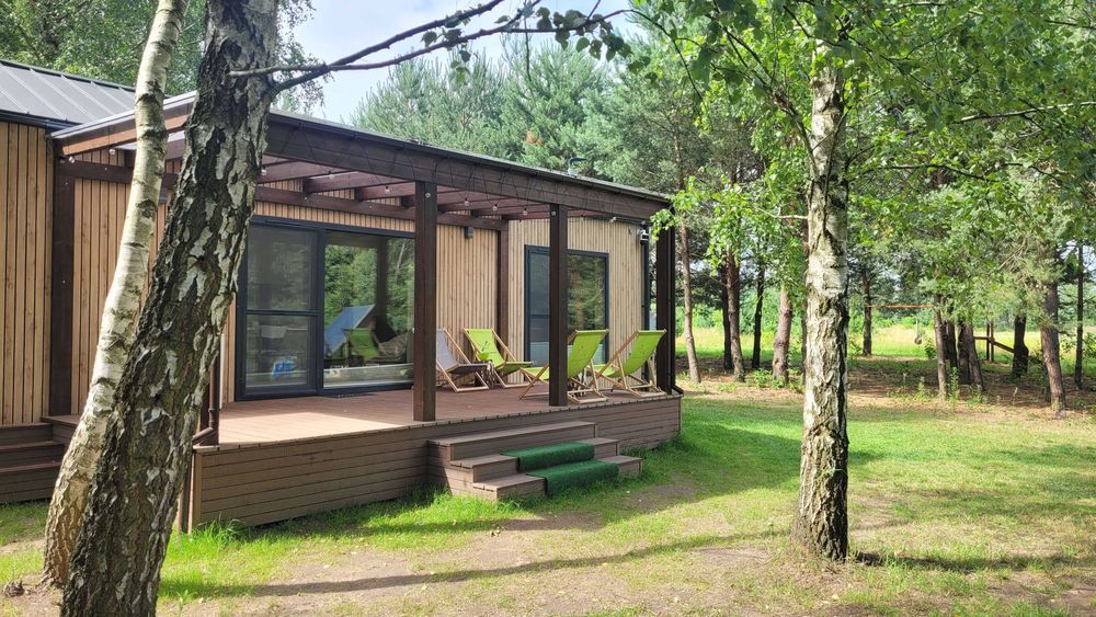 Domek Sauna Jacuzzi Mini-Golf Tyrolka Hamak Wkra linia brzegowa, plaża