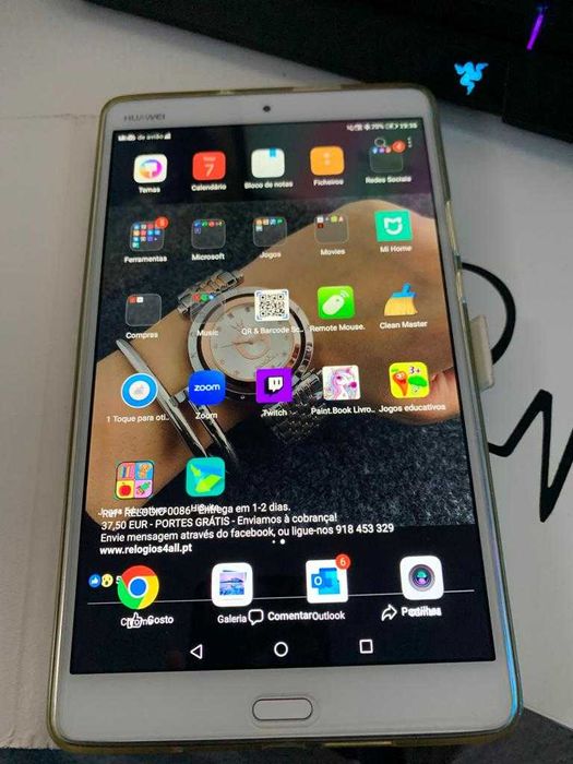 Huawei MediaPad M3 8.4 com capa e pelicula