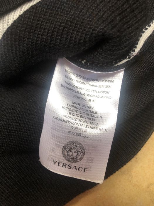 Versace oryginalny sweter r.40 czarny biały Italia ideał