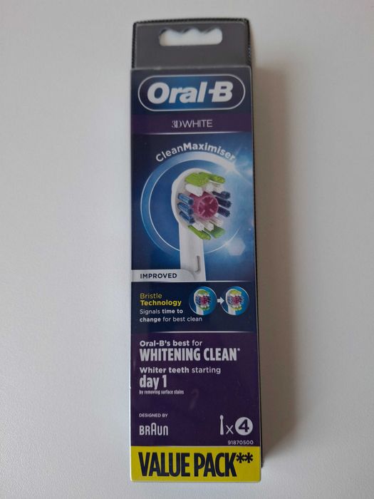 Oral-B 3D White nowe i oryginalne końcówki do szczoteczki elektrycznej Braun x 4