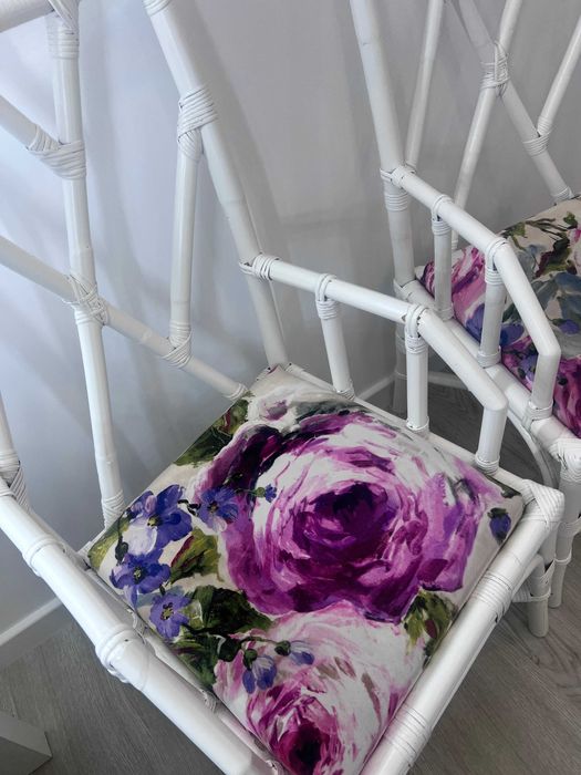 Cadeiras jardim varanda brancas