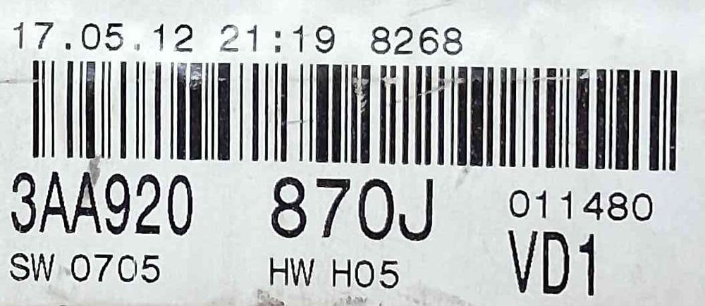 Quadrante / Painel de Instrumentos 3AA920870J - VW PASSAT ALLTRACK B7
