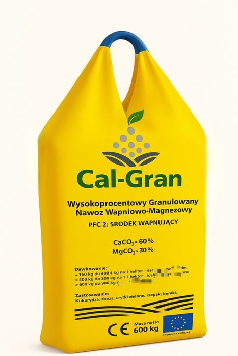 Wapno granulowane, węglanowe, magnezowe, sypkie luz, czarna kreda