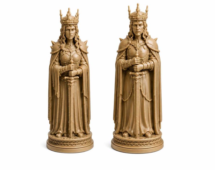 Conjunto de Xadrez Medieval – Impressão 3D