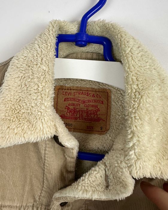 Kurtka jeansowa LEVIS STRAUSS sherpa beżowa baranek r. S