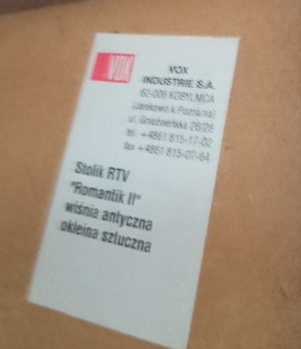 Komplet mebli VOX Romantik II – komody, witryna, stół, stolik RTV, lustro (wiśnia)