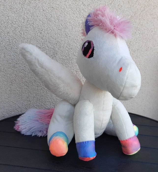 Tęczowy pegaz kucyk jednorożec rękodzieło