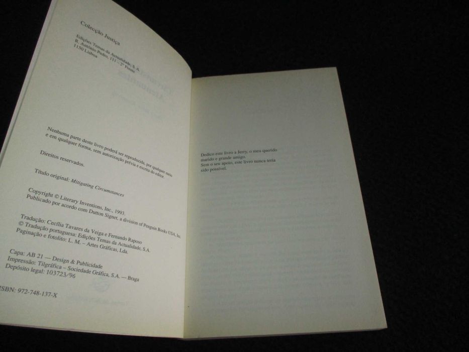 Livro Circunstâncias Atenuantes Nancy Taylor Rosenberg